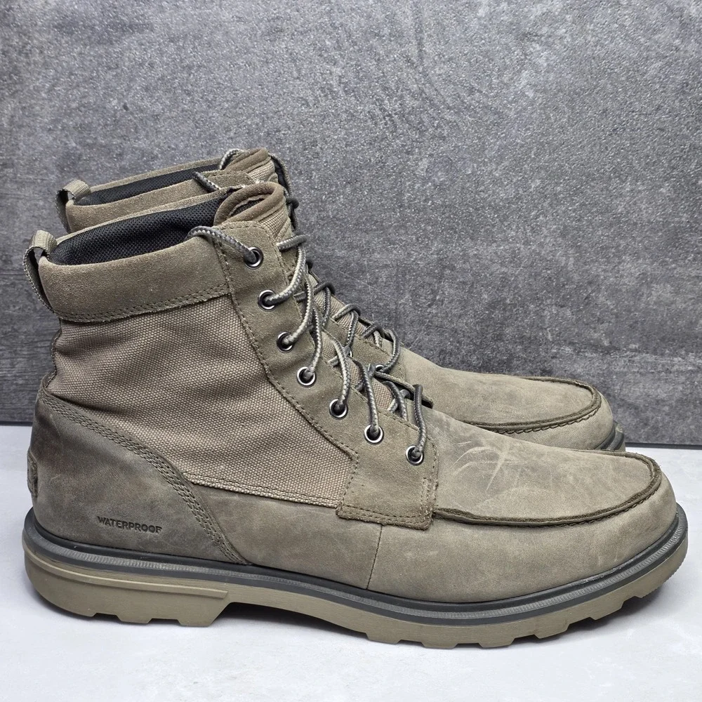 Sorel Carson Moc Toe Waterproof Boot Major Wet Sand NM4763-245 Men's Size 13
